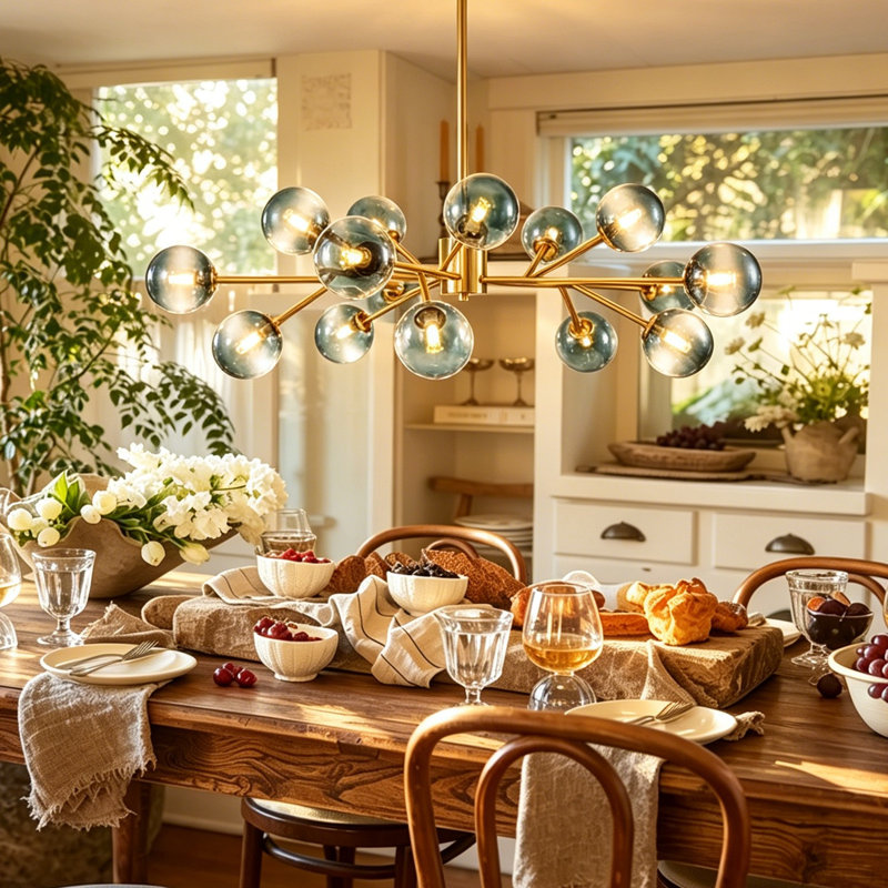 Wade Logan® Burness 15-Light Metal and Glass Linear Sputnik